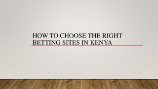 How To Choose The Right Betting Sites In Kenya