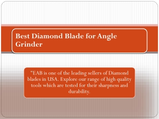 Best Diamond Blade for Angle Grinder