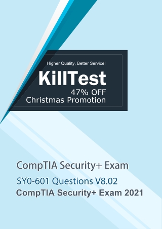 CompTIA Security  SY0-601 Study Guide V8.02 Killtest