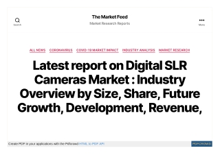 Digital SLR Cameras Market
