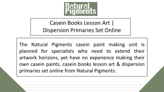 Casein Books Lesson Art | Dispersion Primaries Set Online