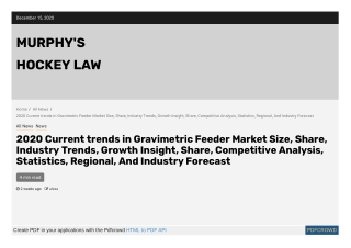 Gravimetric Feeder Market