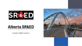 Alberta – Canadian SR&ED Solutions