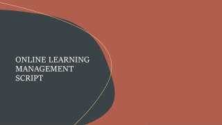 ONLINE LEARNING MANAGEMENT SCRIPT