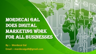 Mordecai Gal Vaughan ~ Advanced Digital Marketing Businesses