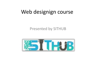 Web designign course