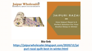 How Jaipuri Razai Is A Perfect Solution For Your Restful Sleep In Winter