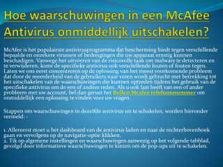 Mcafee bellen technische hulp voor u