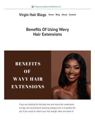 Benefits Of Using Wavy Hair Extensions