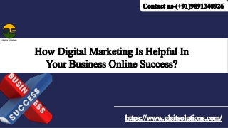 How Digital Marketing Is Helpful In Your Business Online Success?