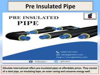 Pre Insulated Pipe