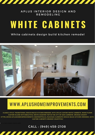 White cabinets design build kitchen remodel