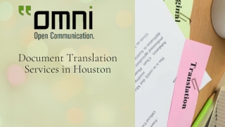 Document Translation Services in Houston-Get Your Service At Nominal Fee