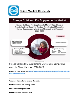 Europe Cold and Flu Supplements Market Size, Competitive Analysis, Share, Forecast- 2020-2026