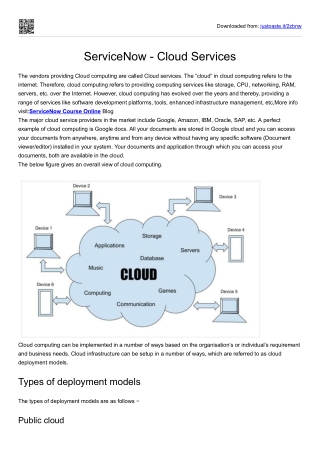 ServiceNow-Cloud Services