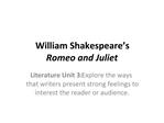 William Shakespeare s Romeo and Juliet