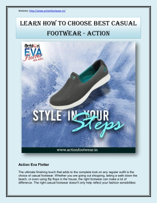 Learn How To Choose Best Casual Footwear - Action