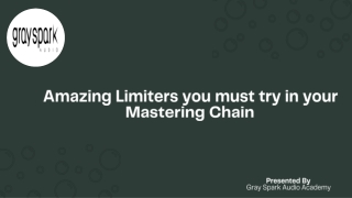 The best Limiters You Must Try In Your Mastering Chain