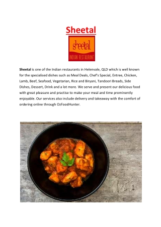 5% Off - Sheetal Indian restaurant - Takeaway Helenvale, Qld