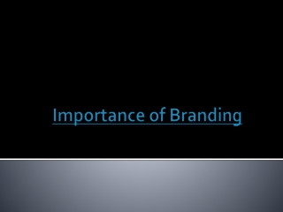 importance of branding