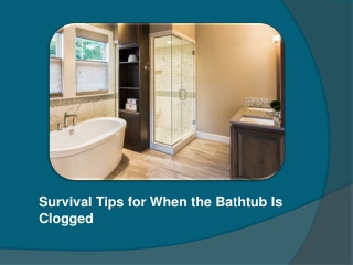 What To Do When Bathtub Is Clogged
