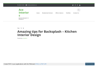 Amazing tips for Backsplash – Kitchen Interior Design