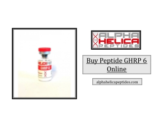 Buy Peptide GHRP 6 Online - Alpha Helica Peptides