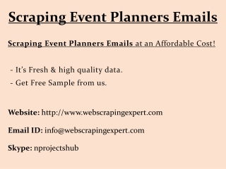 Scraping Event Planners Emails