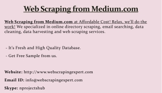 Web Scraping from Medium.com