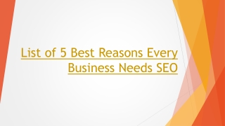 Best SEO Reasons for Every Business in 2020