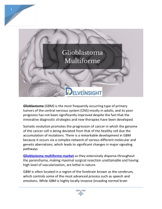 Glioblastoma multiforme market