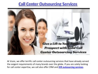 Solid Call Center Outsourcing Services