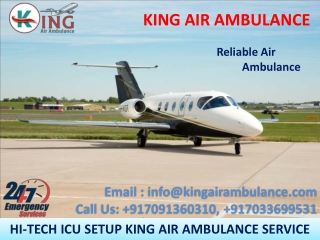 ICU Setup Air Ambulance Services in Chennai and Vellore by King