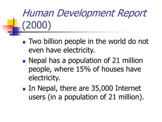 Human Development Report (2000)