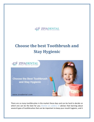 Pick Your Ideal Toothbrush and Stay Hygienic