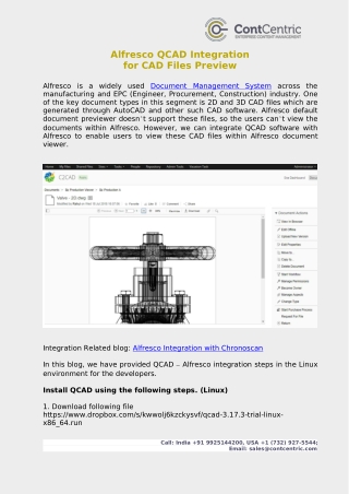 Alfresco QCAD Integration for CAD Files Preview