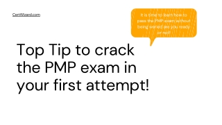 Top Tip to crack the PMP exam in your first attempt