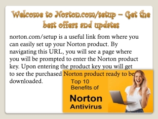 Welcome to Norton.com/setup – Get the best offers and updates