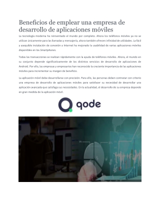 Desarrollar Aplicaciones Móviles Barcelona | Desarrollo de aplicaciones móviles | Qode