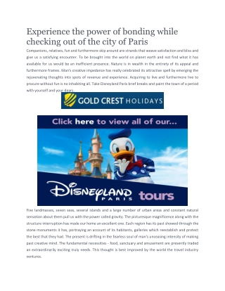 Enjoy the Coach Holidays Travel to Disneyland Holidays in Paris, UK