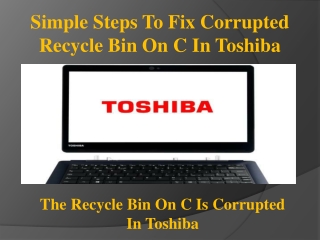 Simple Steps To Fix Corrupted Recycle Bin On C In Toshiba