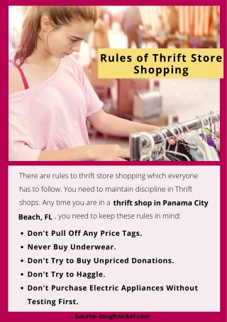 Rules of Thrift Store Shopping