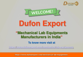 Mechanical Lab Equipments Manufacturers in India