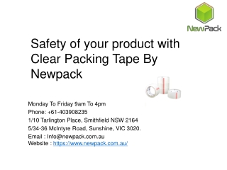 Clear Packing Tape - Newpack