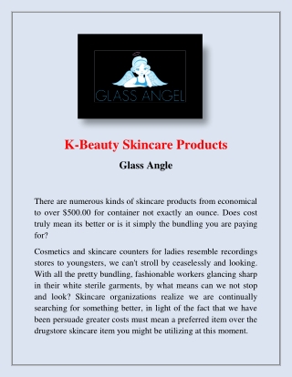K-Beauty Skincare Products | Glass Angle