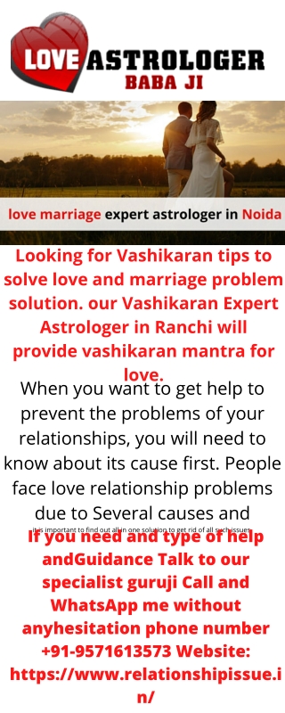 Vashikaran Expert Astrologer in Noida  91 9571613573 - free tips