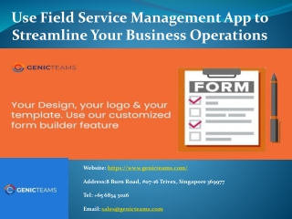 Use Field Service Management App to Streamline Your Business Operations.