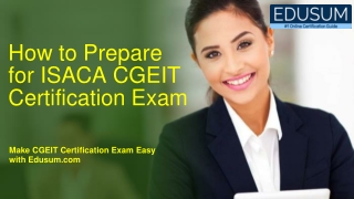 How to Prepare for ISACA CGEIT Certification Exam?