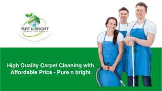 High Quality Carpet Cleaning with Affordable Price - Pure n bright