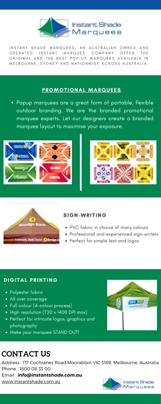 Attract Customers with Custom Printed Canopy Tent